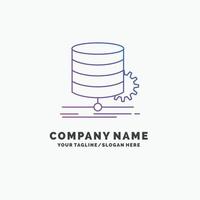 Algorithm. chart. data. diagram. flow Purple Business Logo Template. Place for Tagline vector