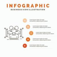 Anthropometry. body. data. human. public Infographics Template for Website and Presentation. Line Gray icon with Orange infographic style vector illustration