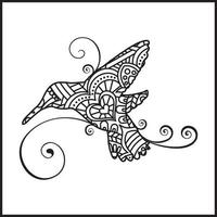 Vector illustration decorative Hummingbird on white background