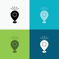 Location. Pin. Camping. holiday. map Icon Over Various Background. glyph style design. designed for web and app. Eps 10 vector illustration