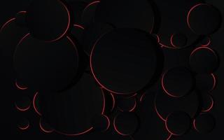 Abstract Red Circle on black background technology vector