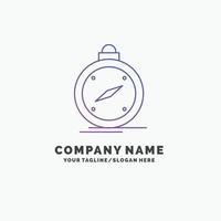 compass. direction. navigation. gps. location Purple Business Logo Template. Place for Tagline vector