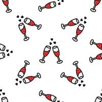 pattern with champagne glasses.Vector illustration vector