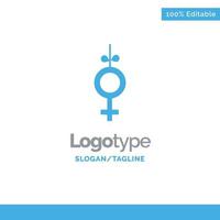 plantilla de logotipo de empresa azul de cinta de símbolo de género vector