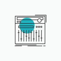 Control. controller. midi. studio. sound Line Icon vector