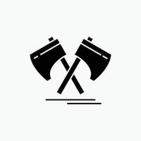 Axe. hatchet. tool. cutter. viking Glyph Icon. Vector isolated illustration
