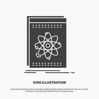 API. solicitud. desarrollador. plataforma. icono de la ciencia. símbolo gris vectorial de glifo para ui y ux. sitio web o aplicación móvil vector