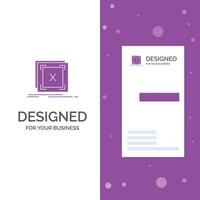 Business Logo for error. application. message. problem. server. Vertical Purple Business .Visiting Card template. Creative background vector illustration