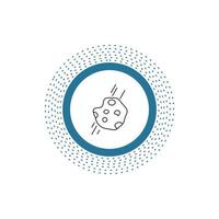 Asteroid. astronomy. meteor. space. comet Line Icon. Vector isolated illustration