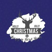 Holly Jolly Christmas Reindeer background vector