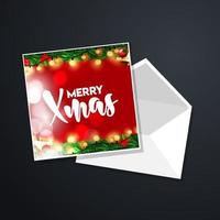 Christmas card design with elegant design and dark background vector