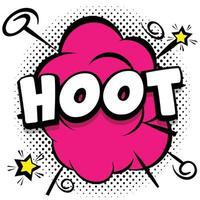 hoot Comic bright template with speech bubbles on colorful frames vector