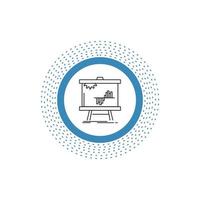 Business. chart. data. graph. stats Line Icon. Vector isolated illustration
