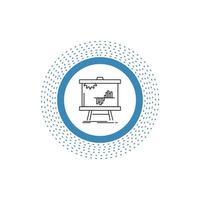 Business. chart. data. graph. stats Line Icon. Vector isolated illustration