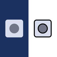 App Browser Maximize  Icons Flat and Line Filled Icon Set Vector Blue Background