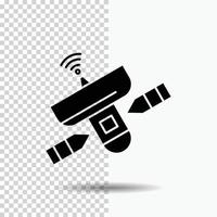 satellite. antenna. radar. space. Signal Glyph Icon on Transparent Background. Black Icon vector