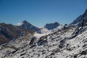 hiking in the swiss alps photo