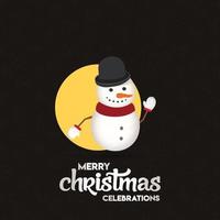 Christmas card design with elegant design and dark background vector