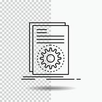 Code. executable. file. running. script Line Icon on Transparent Background. Black Icon Vector Illustration