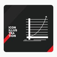 Red and Black Creative presentation Background for Arrow. chart. curve. experience. goal Glyph Icon vector