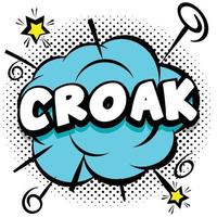 croak Comic bright template with speech bubbles on colorful frames