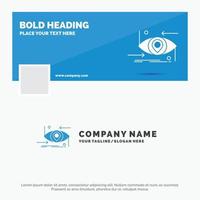 Blue Business Logo Template for Advanced. future. gen. science. technology. eye. Facebook Timeline Banner Design. vector web banner background illustration