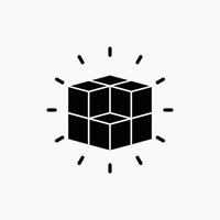 box. labyrinth. puzzle. solution. cube Glyph Icon. Vector isolated illustration