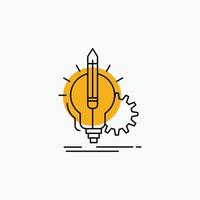 Idea. insight. key. lamp. lightbulb Line Icon vector