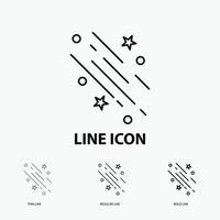 star. shooting star. falling. space. stars Icon in Thin. Regular and Bold Line Style. Vector illustration