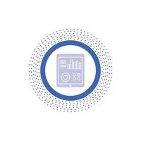 monitoring. health. heart. pulse. Patient Report Glyph Icon. Vector isolated illustration