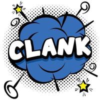 clank Comic bright template with speech bubbles on colorful frames vector