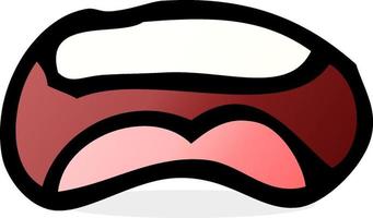 doodle cartoon mouth vector