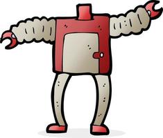 doodle cartoon robot body vector