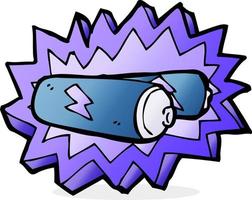 doodle cartoon batteries vector