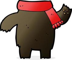 doodle character cartoon teddy bear body vector