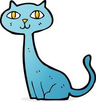 doodle character cartoon cat vector