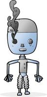 doodle character cartoon robot vector