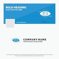 Blue Business Logo Template for Business. eye. marketing. vision. Plan. Facebook Timeline Banner Design. vector web banner background illustration