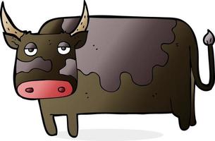 doodle character cartoon cow vector