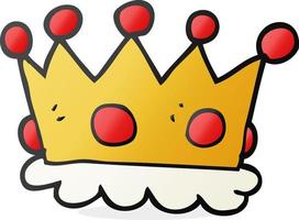 doodle cartoon crown vector