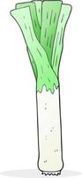 doodle cartoon leek vector