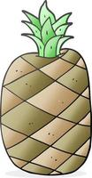 doodle cartoon pineapple vector