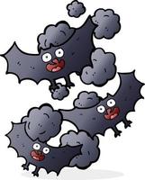doodle character cartoon bats vector