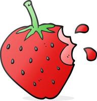 doodle cartoon strawberry vector