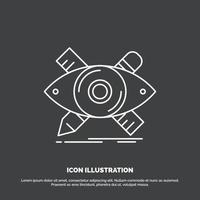 design. designer. illustration. sketch. tools Icon. Line vector symbol for UI and UX. website or mobile application