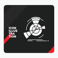 Red and Black Creative presentation Background for Data. diagram. performance. point. reference Glyph Icon vector