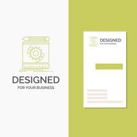 Business Logo for Draft. engineering. process. prototype. prototyping. Vertical Green Business .Visiting Card template. Creative background vector illustration