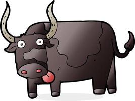 doodle character cartoon bull vector