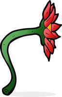 doodle cartoon flower vector