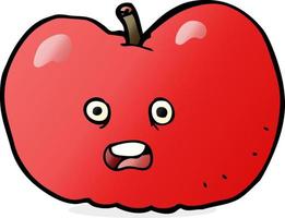 doodle character cartoon apple vector